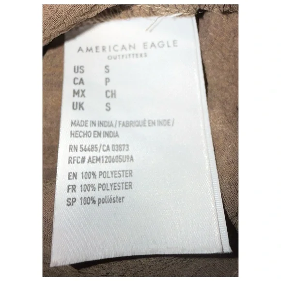 American Eagle - Boho Cottagecore Patchwork Floral Peplum Blouse - Size Small - Picture 8 of 10